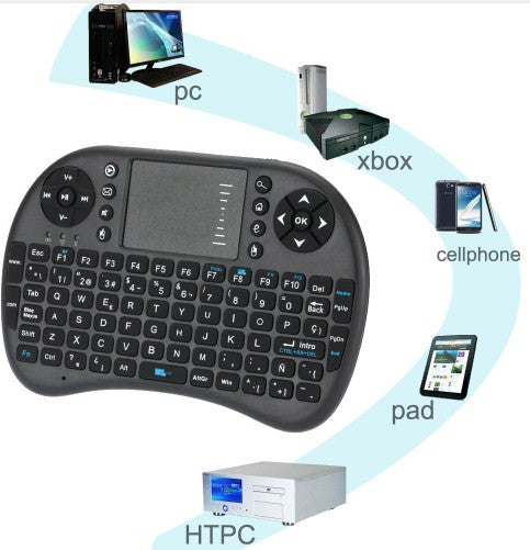 Mini Wireless Spanish  Gaming Keyboard