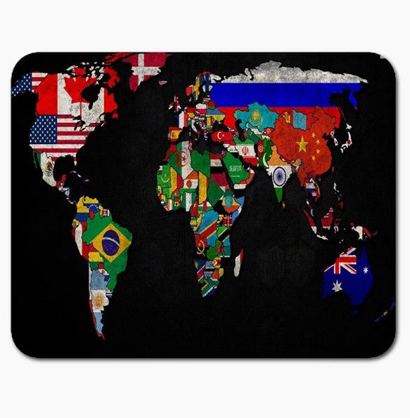 Vintage Cool World Map Mouse Pad